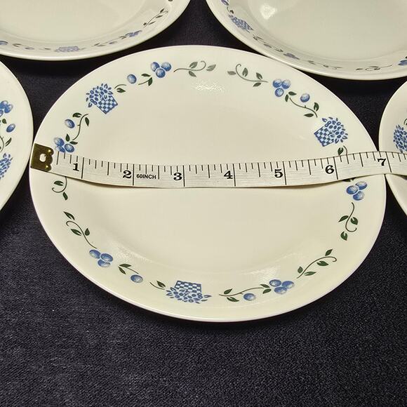 Corelle Blueberry Bouquet Bread & Butter Dessert Plates Set of 6 - Picture 5 of 7